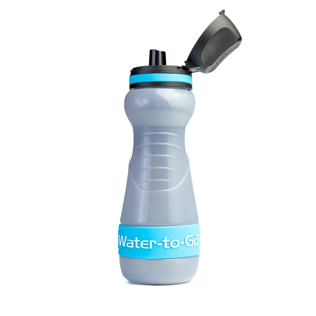 Waterfilter voor noodpakket en noodsituaties – Water-to-Go Eco-Active 55cl in blauw met open dop